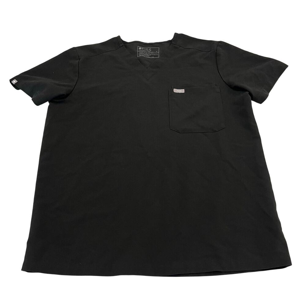 Figs Leon Scrub Top Black Size Medium
